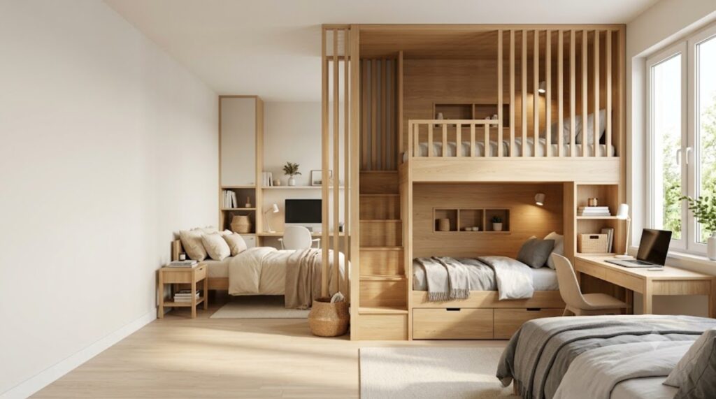 bunk bed room divider