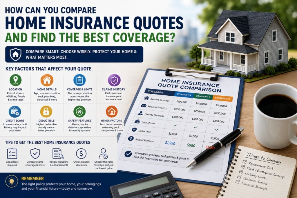 How Can You Compare Home Insurance Quotes and Find the Best Coverage? Home Insurance Quotes